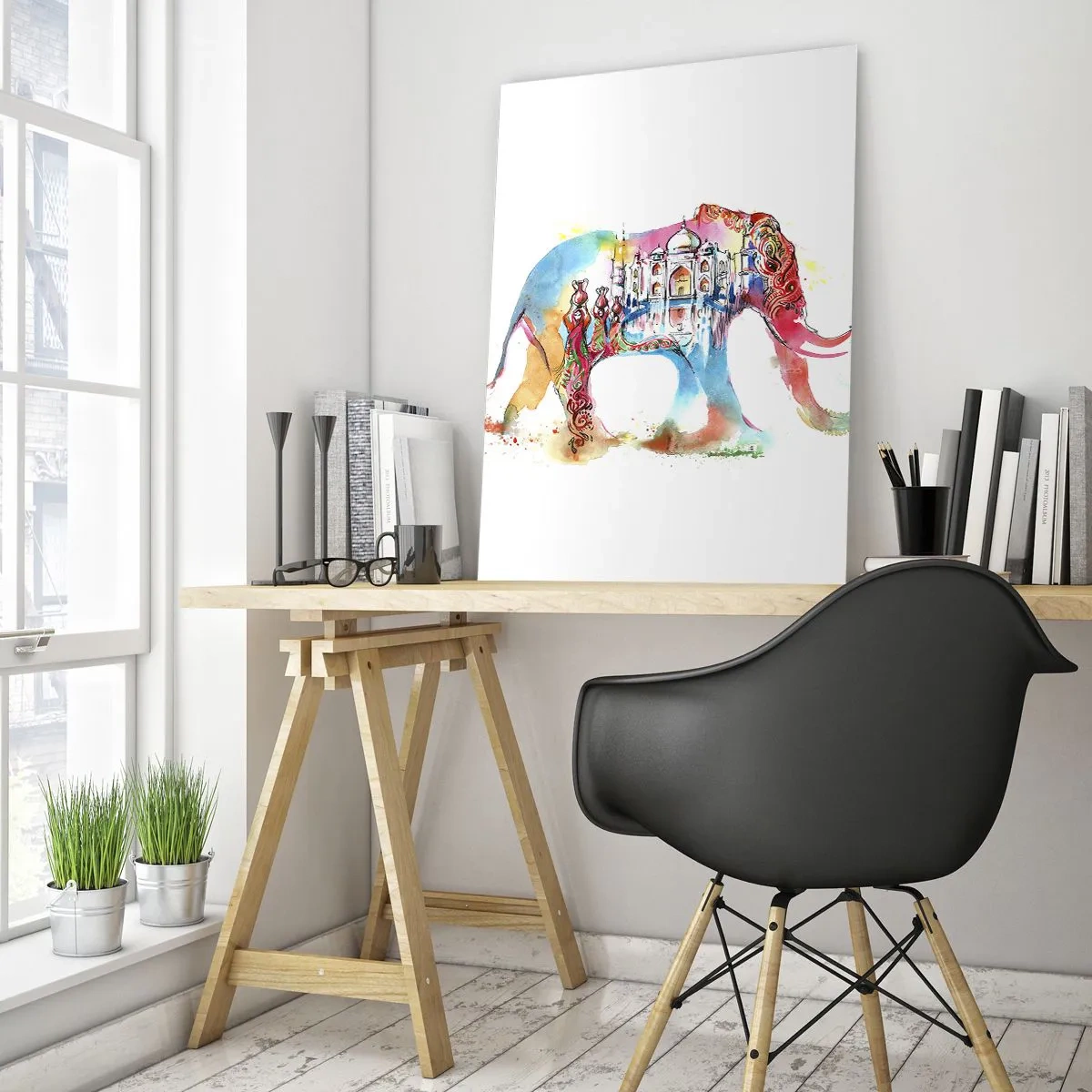 Glass picture - India - Atmosphere of Love - 80x120 cm