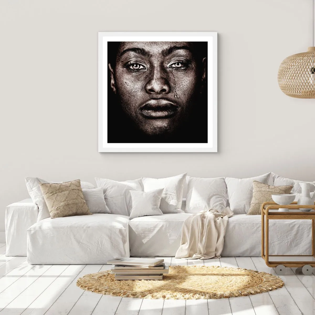 Poster in white frmae - One Tear - 30x30 cm