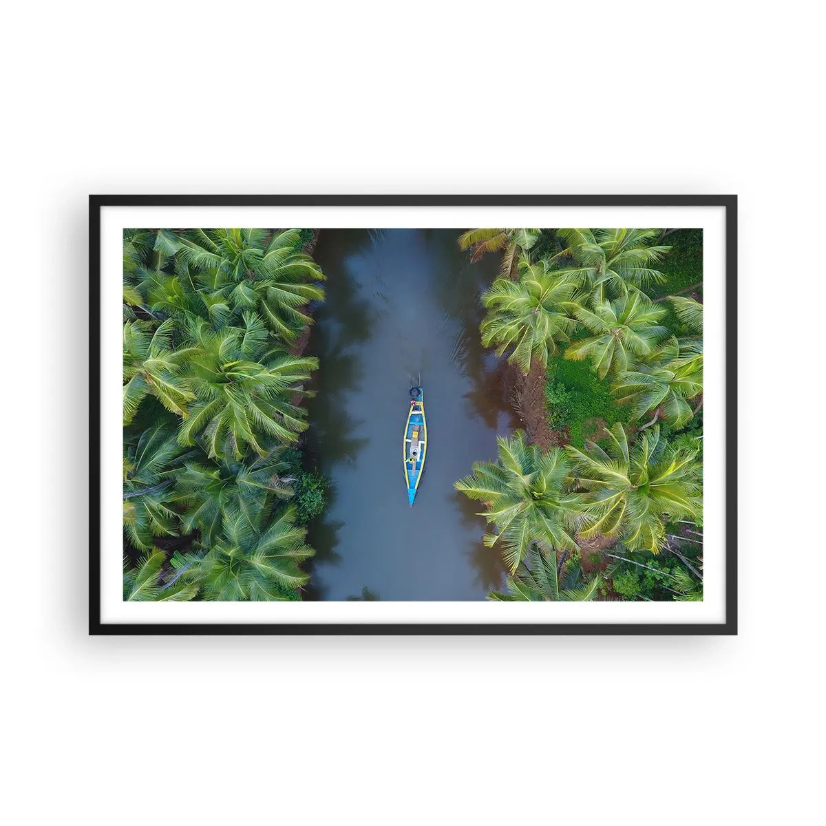 Poster in black frame - On Tropical Trail - 91x61 cm