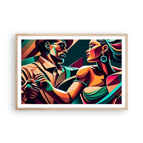 Poster in light oak frame - In a Heartbeat - 91x61 cm