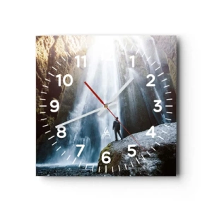 Wall clock - Clock on glass - Proportions Resumed - 30x30 cm