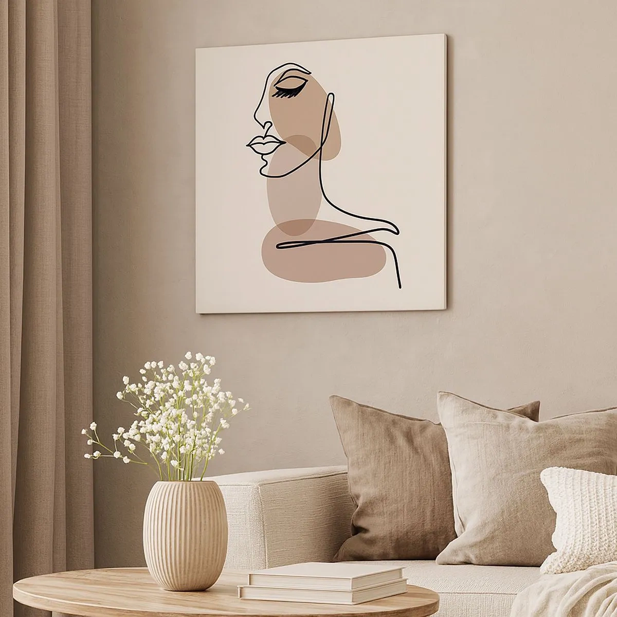 Canvas picture - Listening to Herself - 30x30 cm