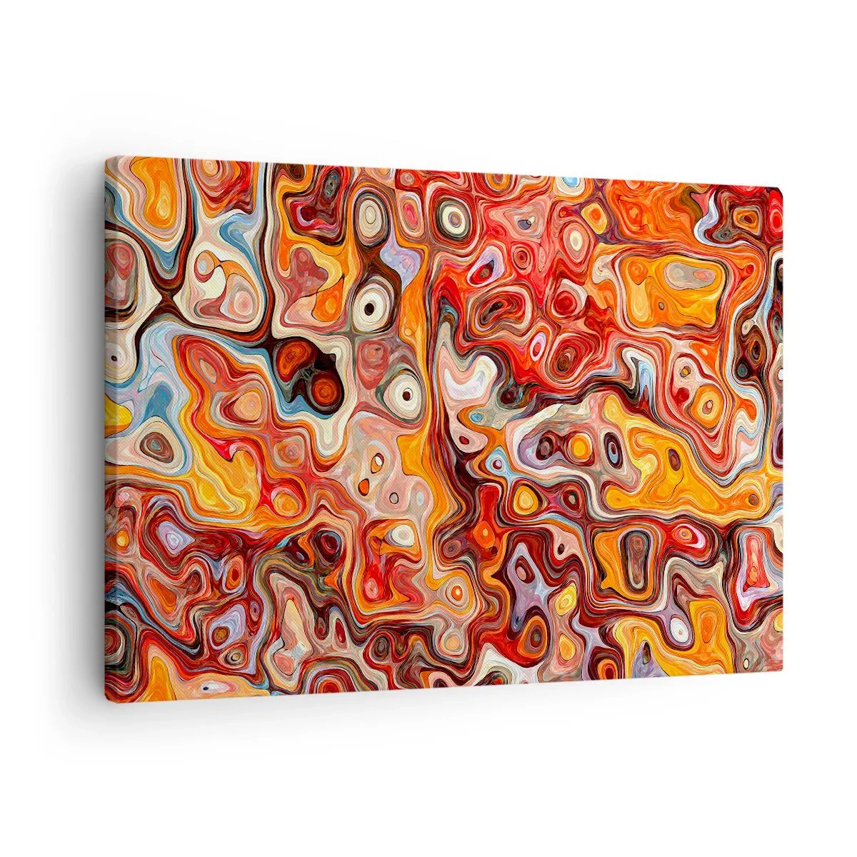 Canvas picture - An abstract composition in warm shades of red, orange and yellow. - 70x50cm - If Nuts Dissolved in Honey - Modern wall decoration for the living room and bedroom ARTTOR