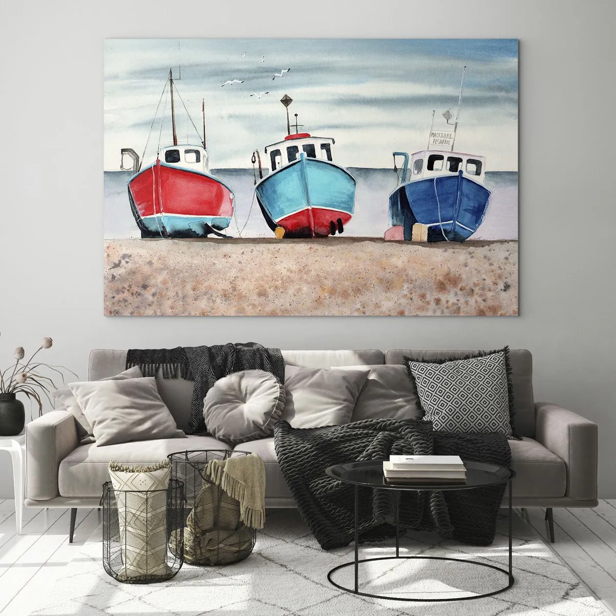 Glass picture - Ready for Fishing - 120x80 cm
