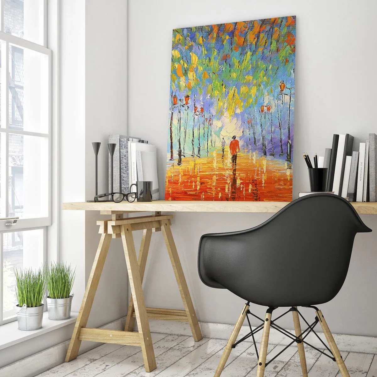 Glass picture - Night Rain Song - 50x70 cm