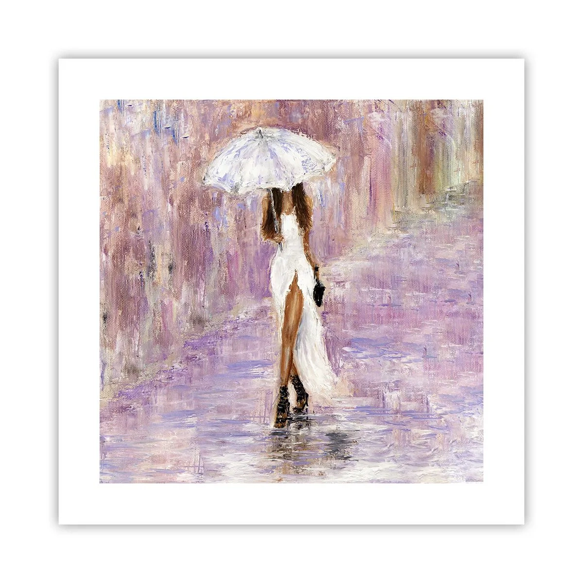 Poster - In Liliac Rain - 40x40 cm