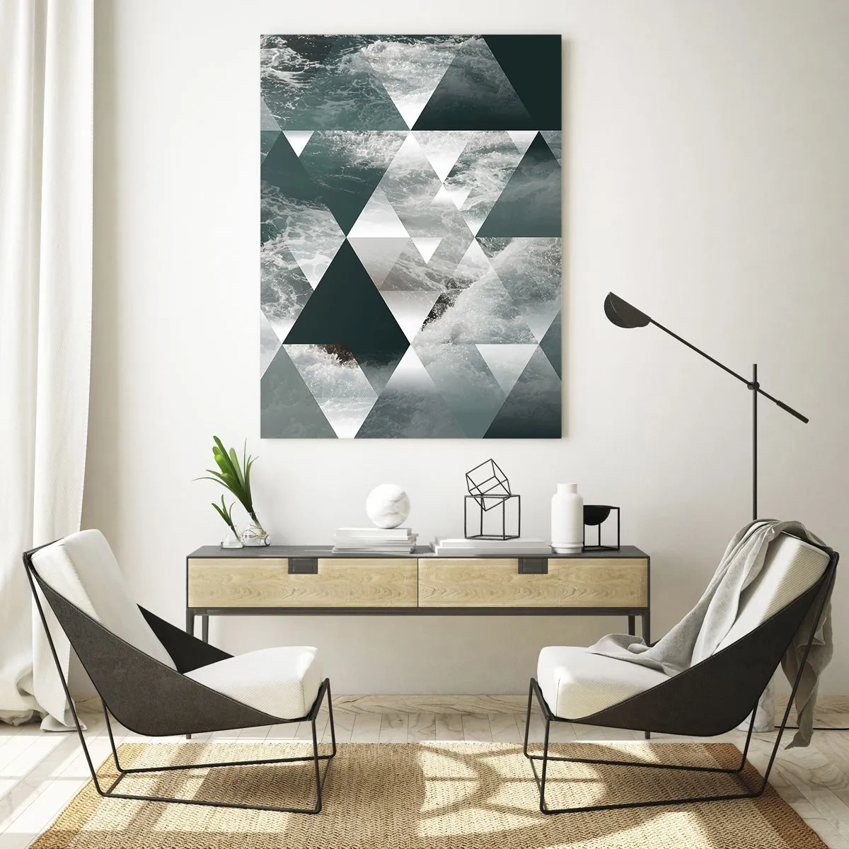 Glass picture - Crystal Perspective - 80x120 cm