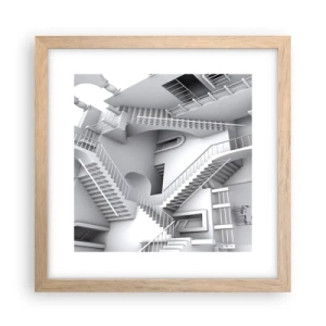 Poster in light oak frame - Paradoxes of Space - 30x30 cm