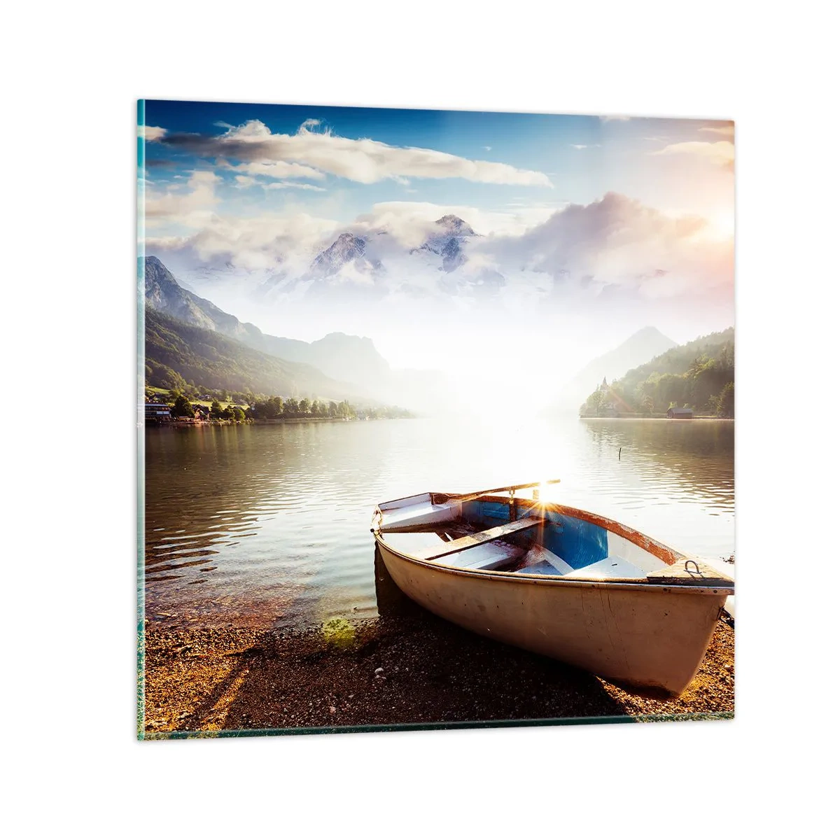 Glass picture - By the Great, Clear Waters - 50x50 cm