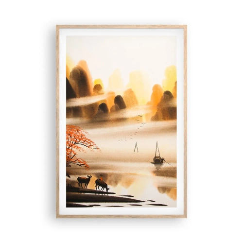 Poster in light oak frame - Further than Far East - 61x91 cm