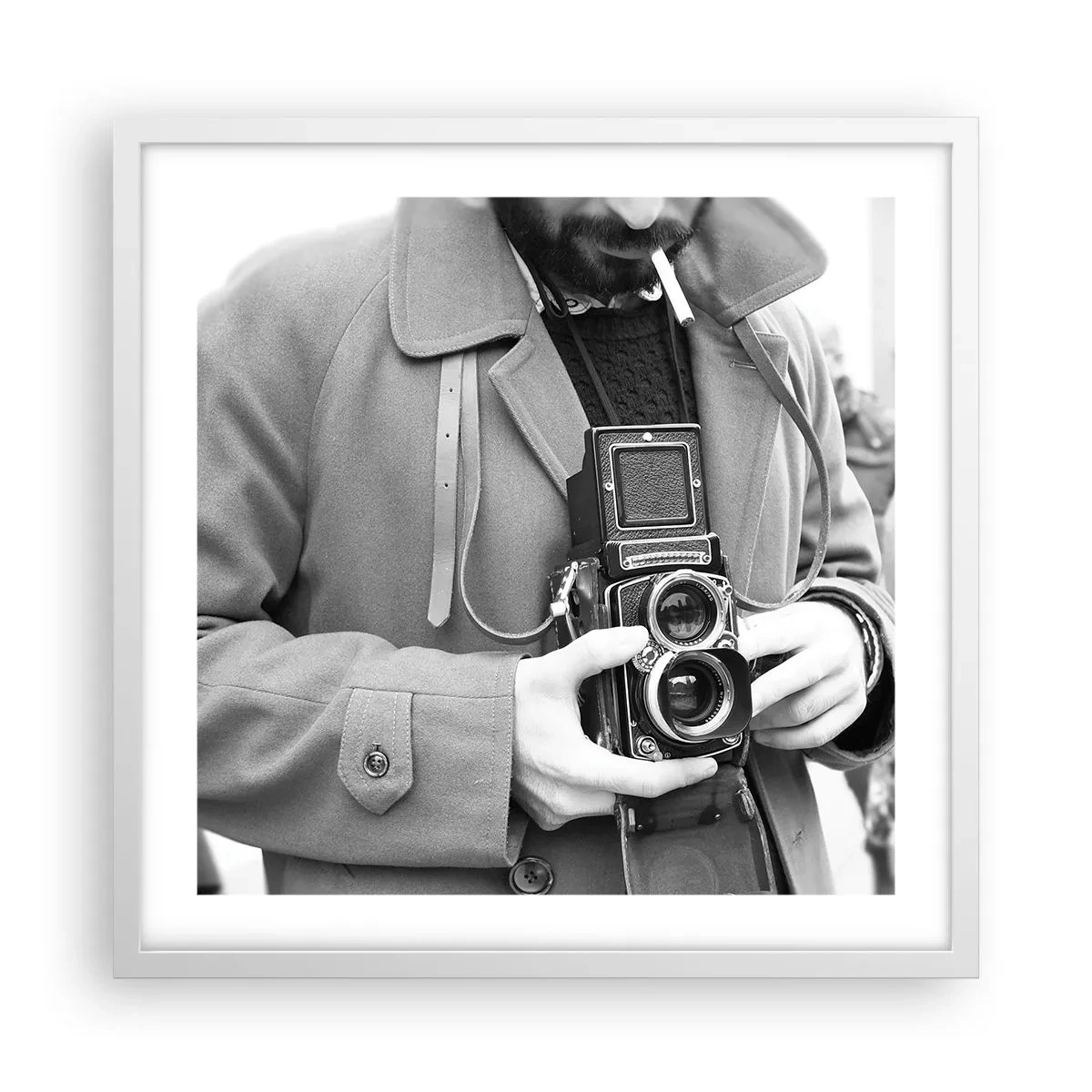 Poster in white frmae - In Retro Style - 50x50 cm
