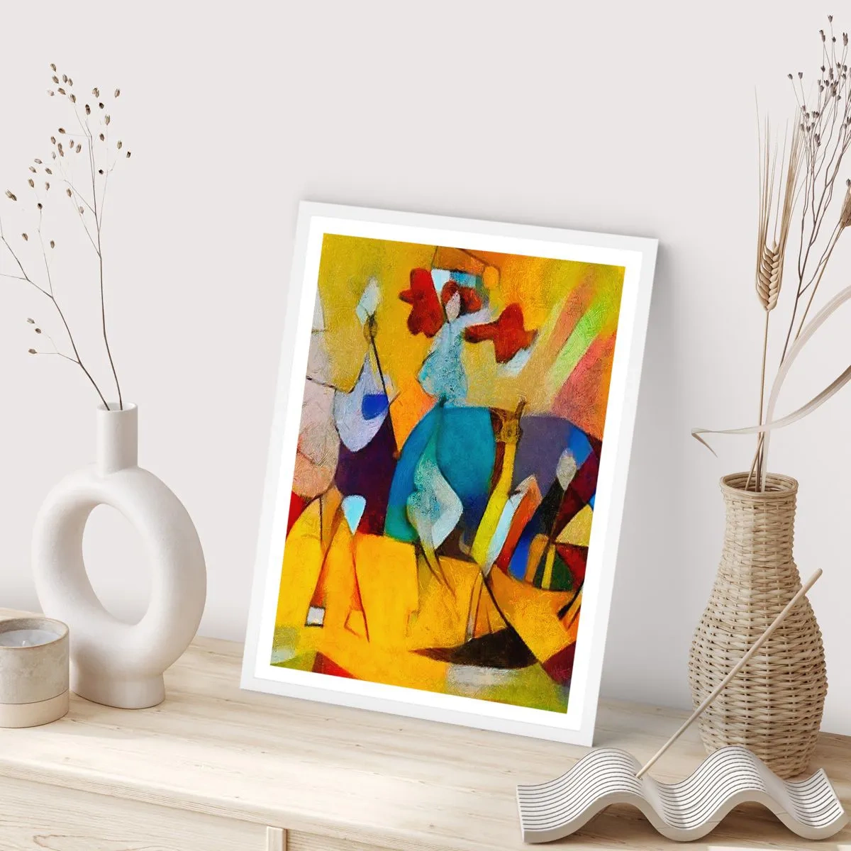 Poster in white frmae - Sun -Life - Happiness - 40x50 cm