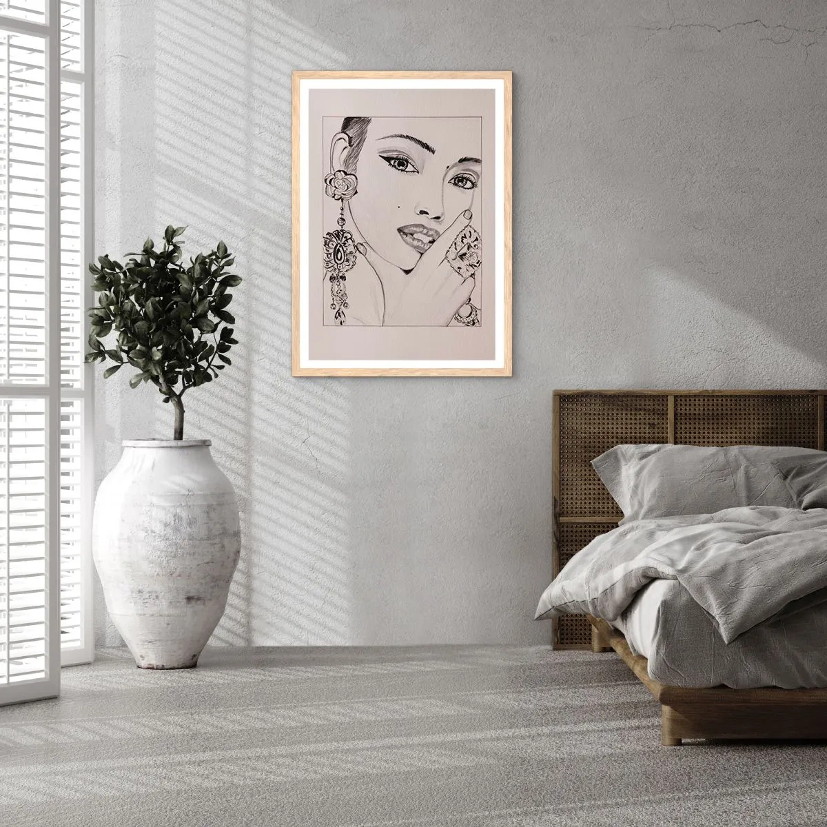 Poster in light oak frame - Most Beautiful Gem - 70x100 cm