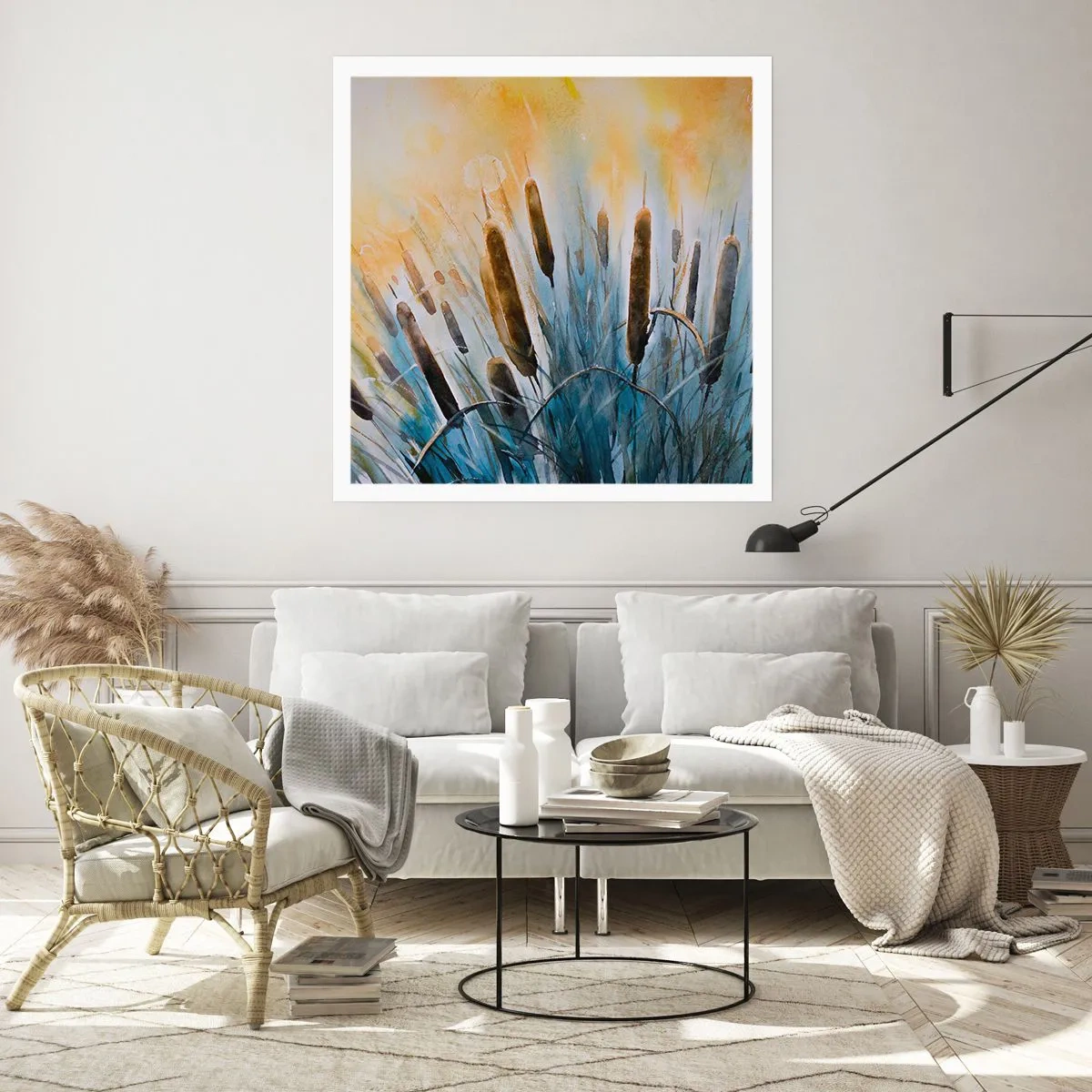 Poster - Coolness of Water, Heat of the Sun - 40x40 cm