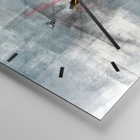 Clock face with lines