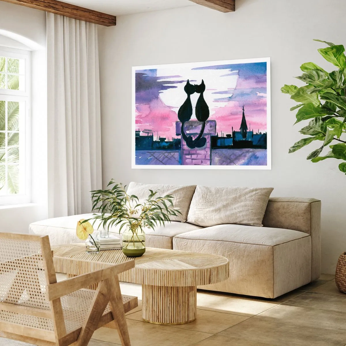 Poster - Rendezvous under the Moon - 50x40 cm