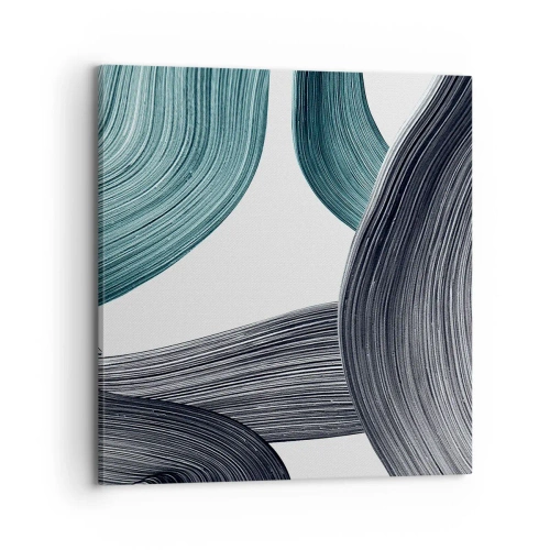 Canvas picture - Emerald and Black Trails - 70x70 cm