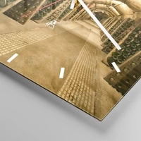 Clock face with lines