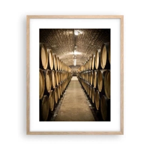 Poster in light oak frame - Stone Cellar - 40x50 cm