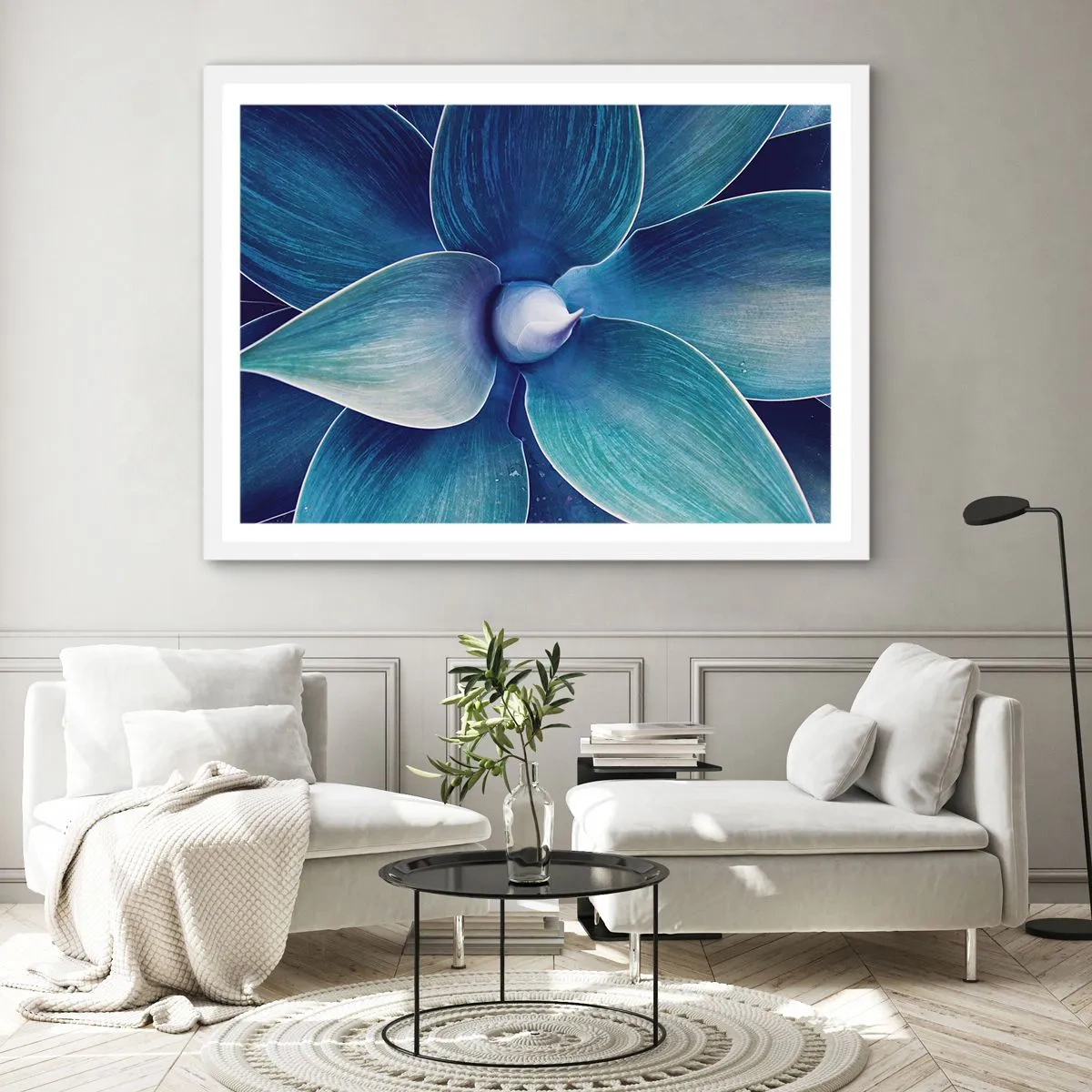 Poster in white frmae - Blue from the Sky - 50x40 cm
