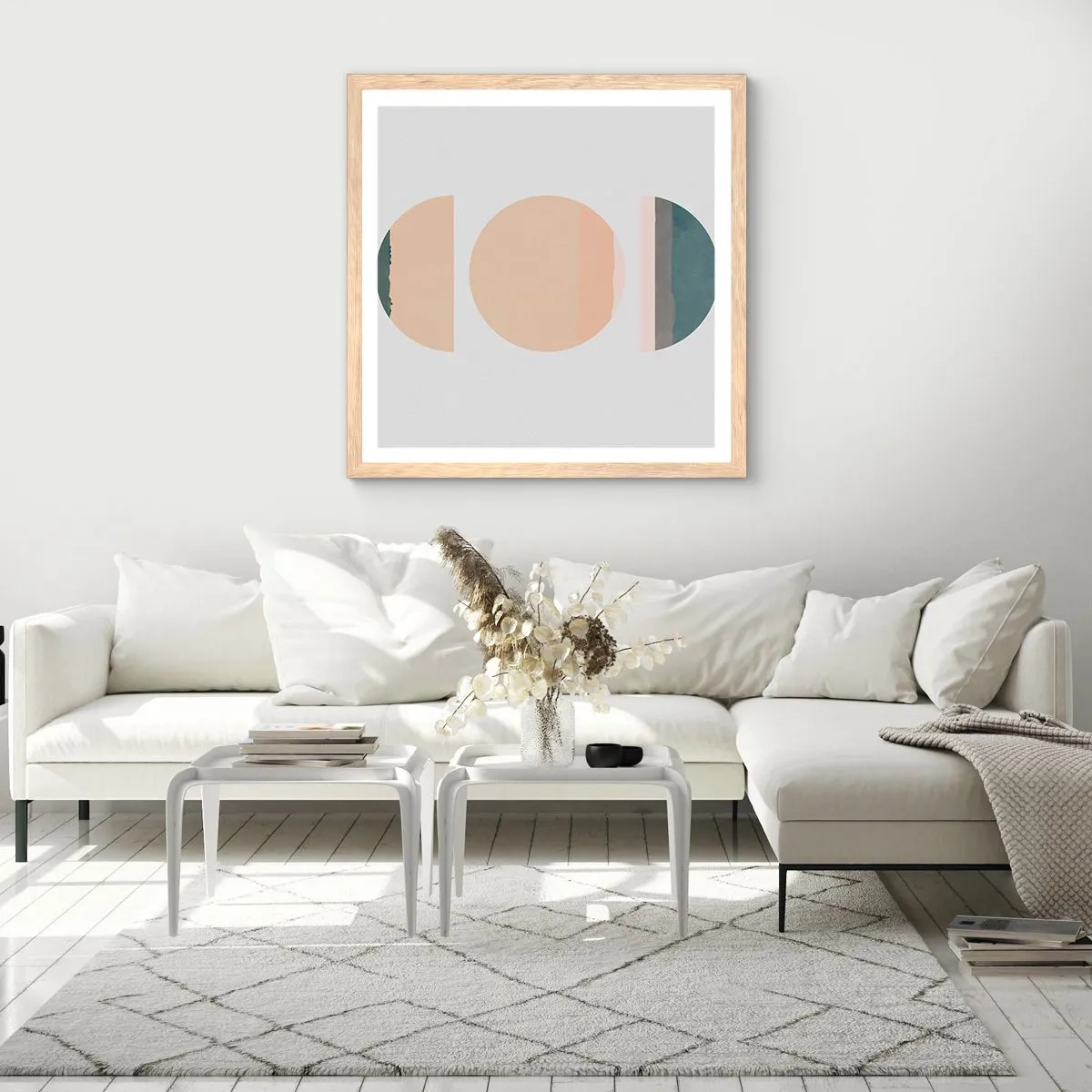 Poster in light oak frame - Wheel after a Wheel - 30x30 cm