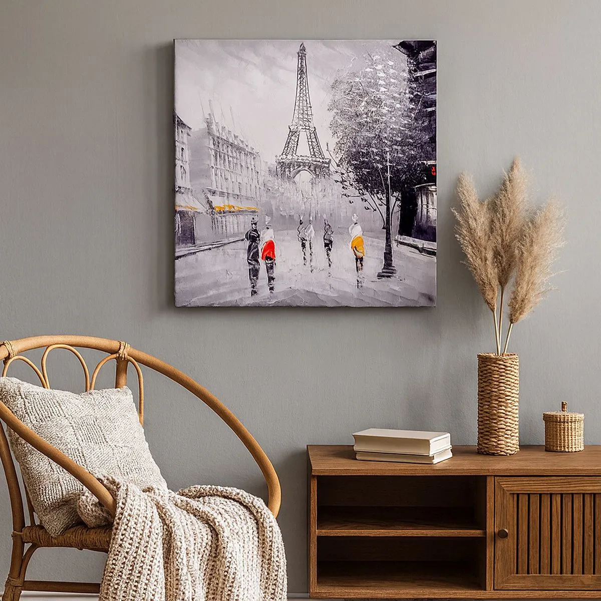 Canvas picture - Parisian Walk - 30x30 cm