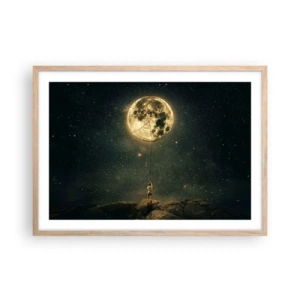 Poster in light oak frame - One that Stole the Moon - 70x50 cm