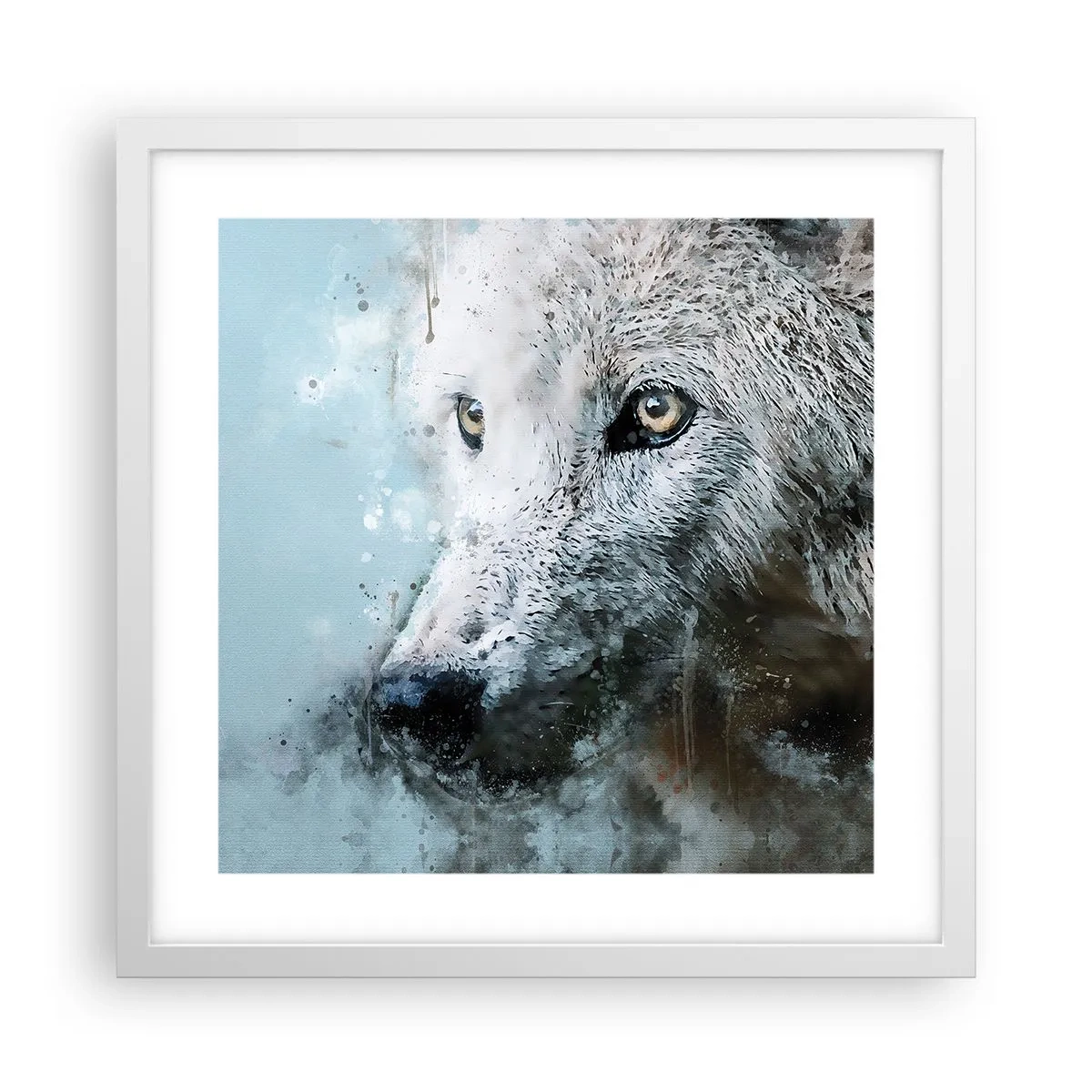 Poster in white frmae - Meet Wolf Soul - 40x40 cm