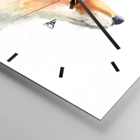Clock face with lines