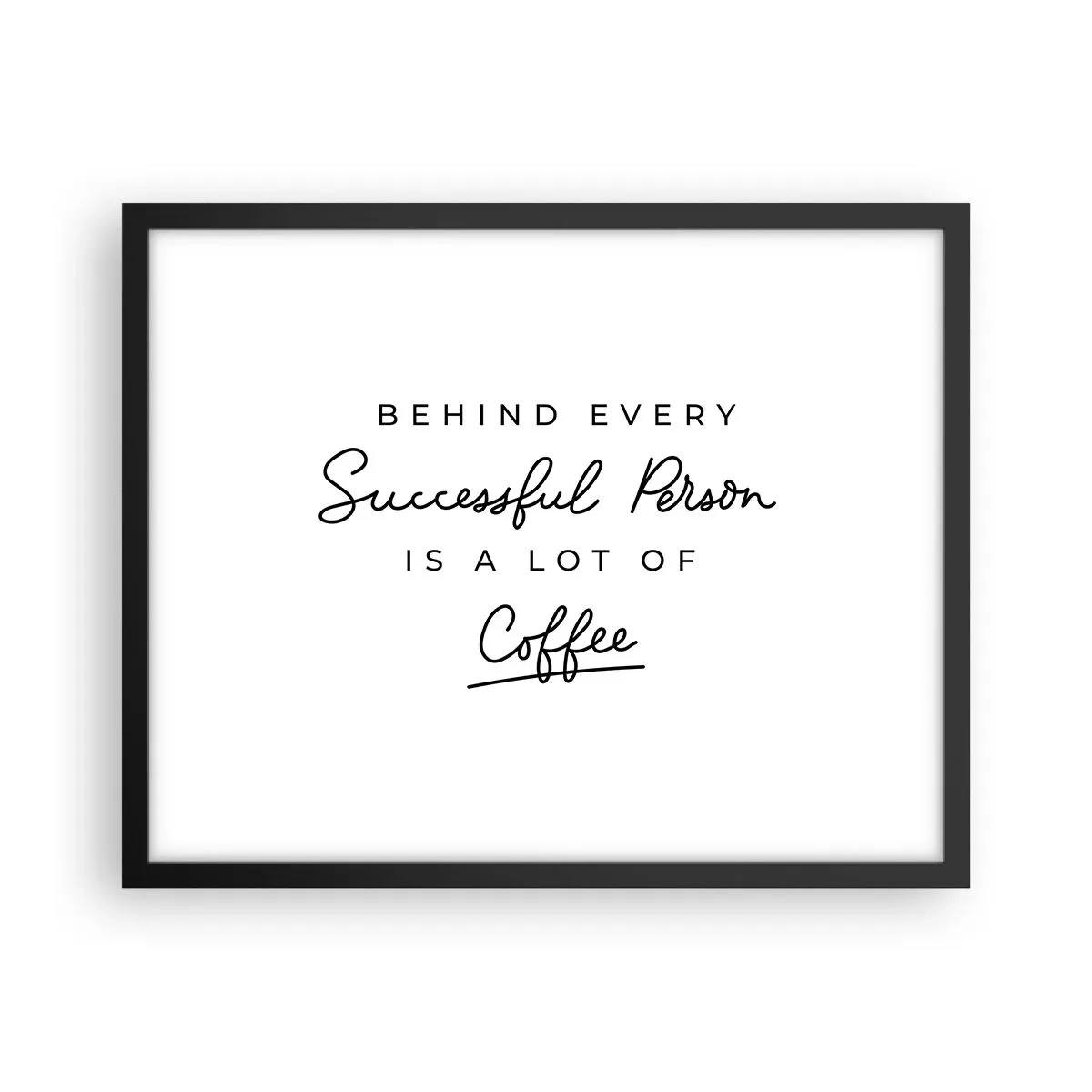 Poster in black frame - Secret of Success - 50x40 cm
