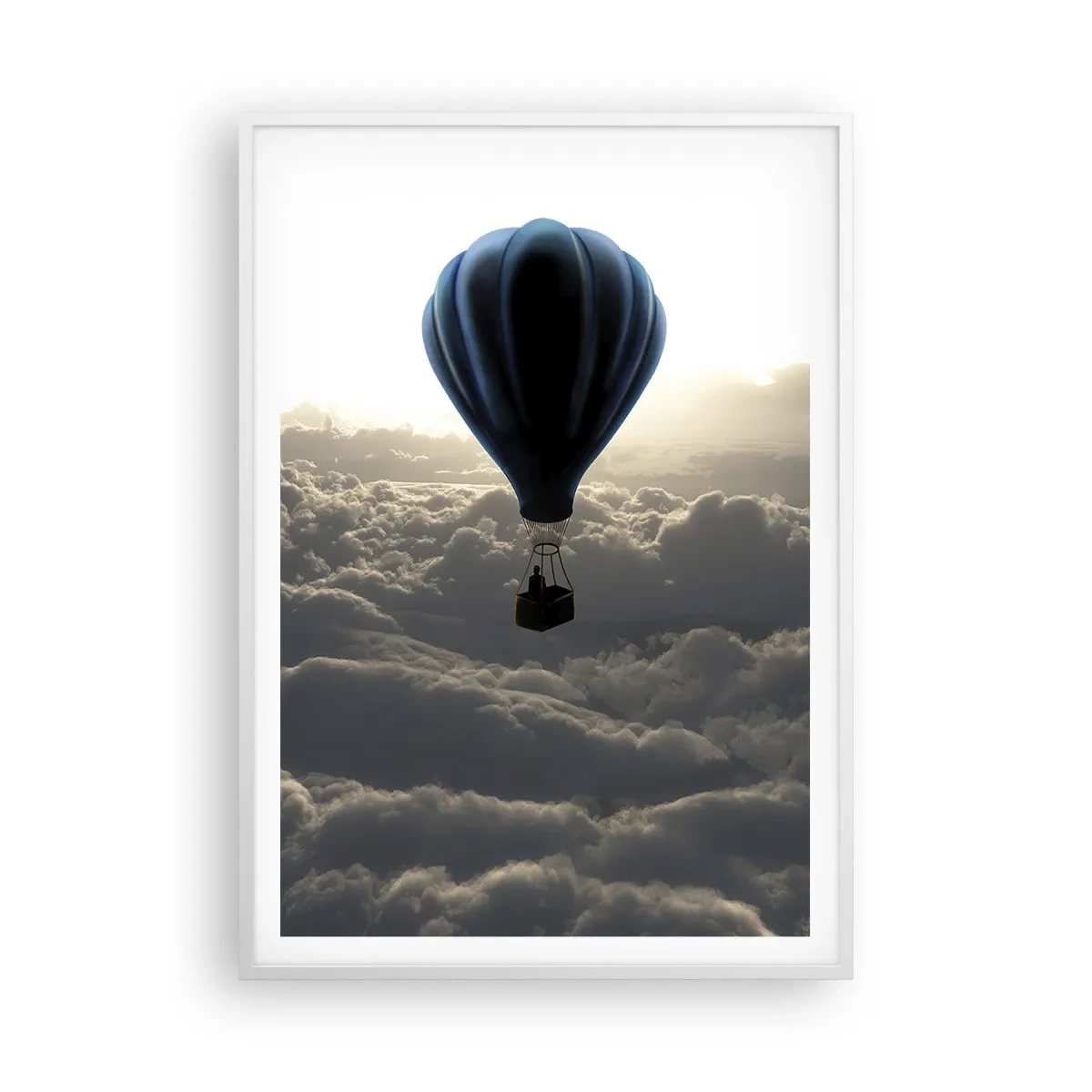 Poster in white frmae - Wanderer above Clouds - 70x100 cm
