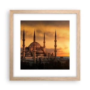 Poster in light oak frame - God Is Great - 30x30 cm