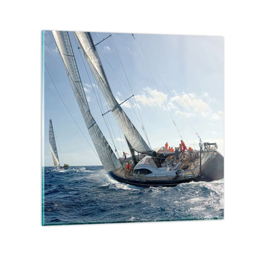 Glass picture - Let the Better Win - 60x60 cm