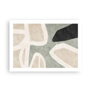 Poster - Composition with a Black Motif - 70x50 cm