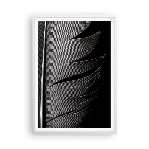Poster in white frmae - Feather - Wonderful Constract - 70x100 cm