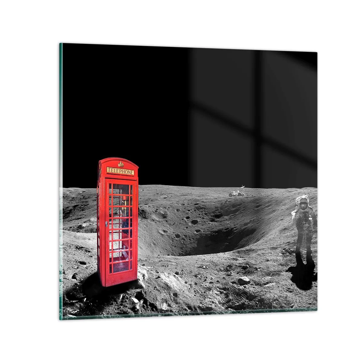 Glass picture - Space Joke - 30x30 cm