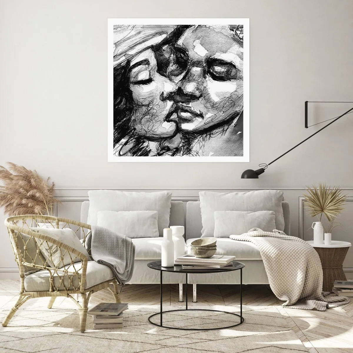 Poster - Tender Moment - 40x40 cm