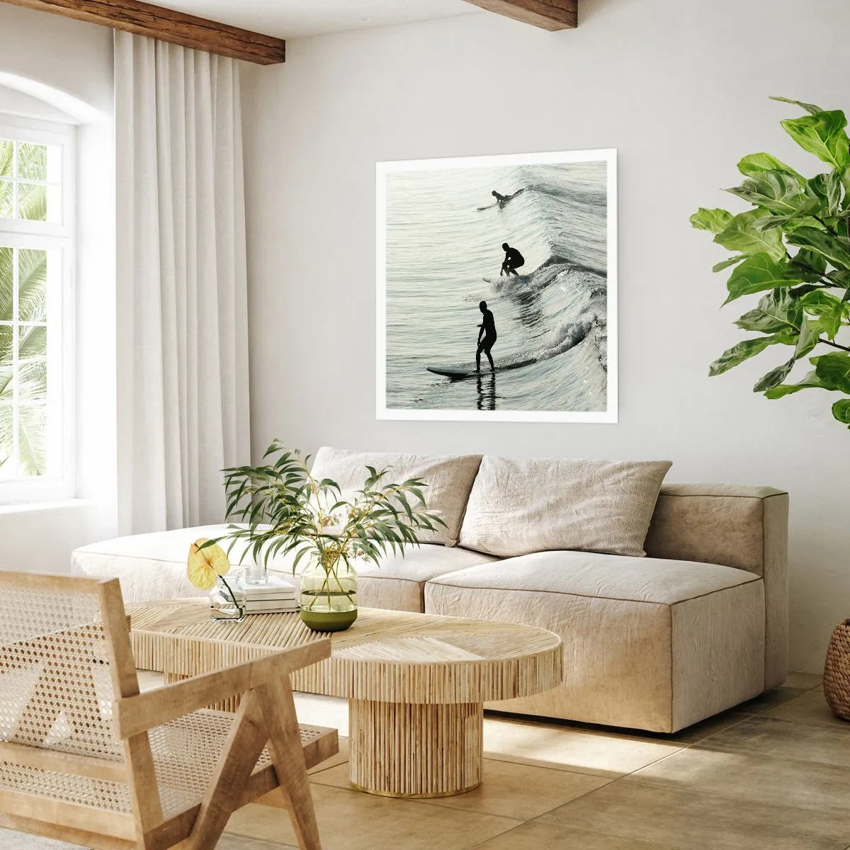 Poster - Meeting the Wave - 50x50 cm