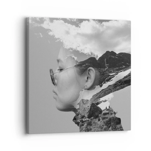 Canvas picture - Cloudy Portrait - 30x30 cm