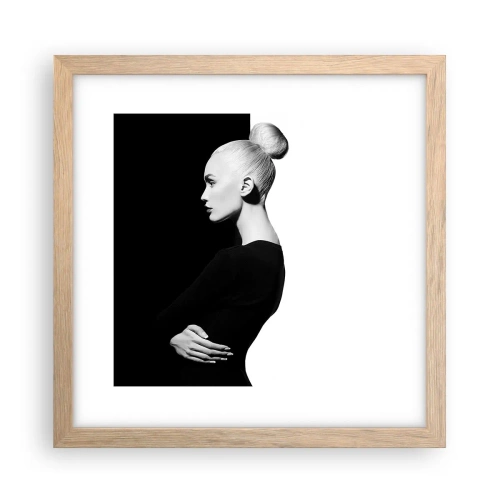 Poster in light oak frame - Simply a Woman - 30x30 cm