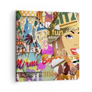 Canvas picture - Holiday Flashbacks - 50x50 cm