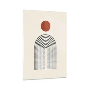 Glass picture - Magnetism of Shapes and Colours - 70x100 cm