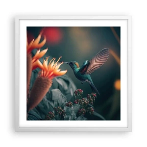 Poster in white frmae - Really Colourful Life - 50x50 cm