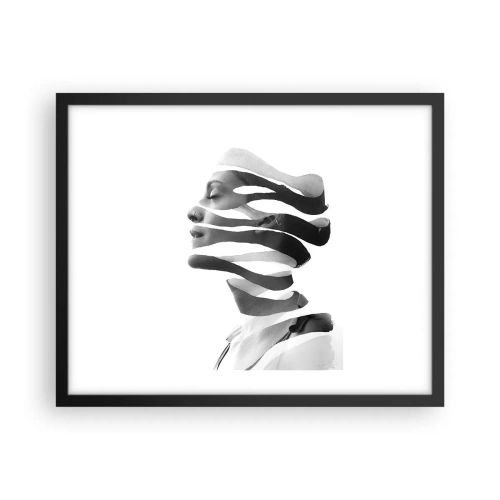 Poster in black frame - Surrealistic Portrait - 50x40 cm