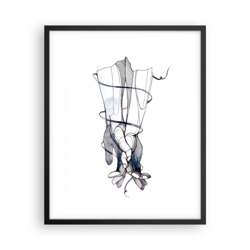 Poster in black frame - Study of Touch - 40x50 cm