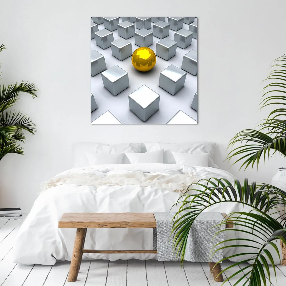 Canvas picture - Why Me? Geometric Composition. - 30x30 cm