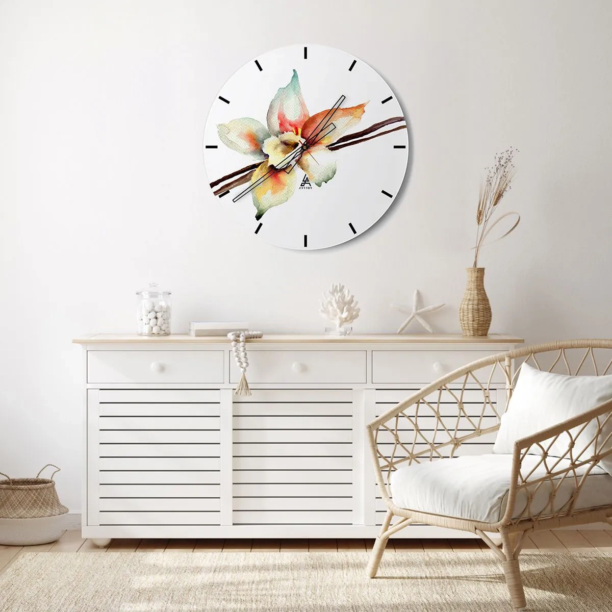 Wall clock - Clock on glass - Sweetness Painted - 40x40 cm
