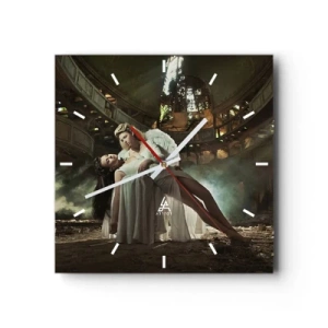 Wall clock - Clock on glass - Spirit of Old Theatre - 30x30 cm