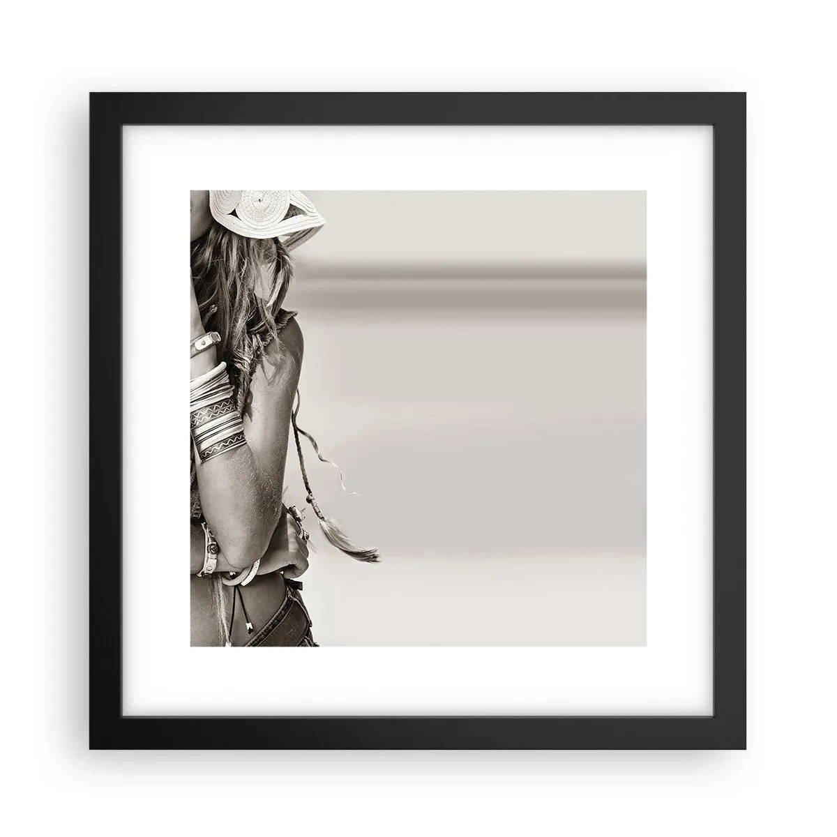 Poster in black frame - Like a Girl - 30x30 cm
