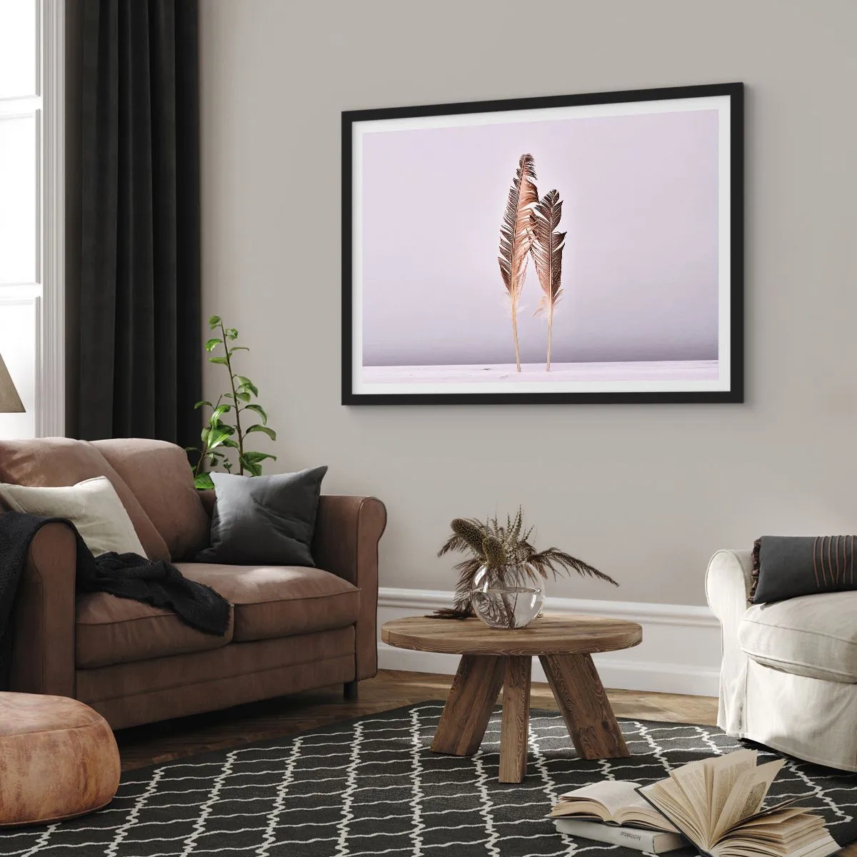 Poster in black frame - Against Nothingness - 91x61 cm